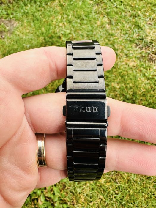 Rado True Square watch featuring a white dial