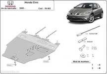 Scut metalic pentru motor Honda Civic hatchback 2006-2016 - otel 2mm