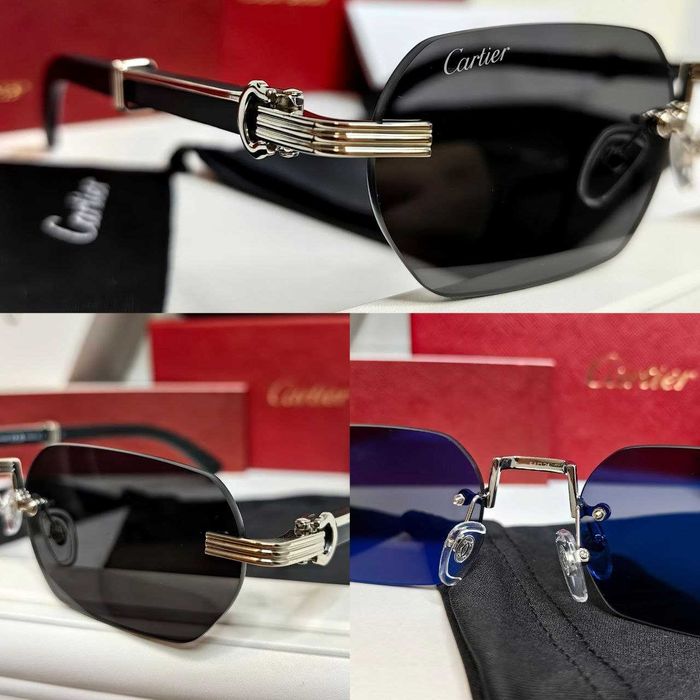 Слънчеви очила Cartier CT0362S златни и сребърни елементи