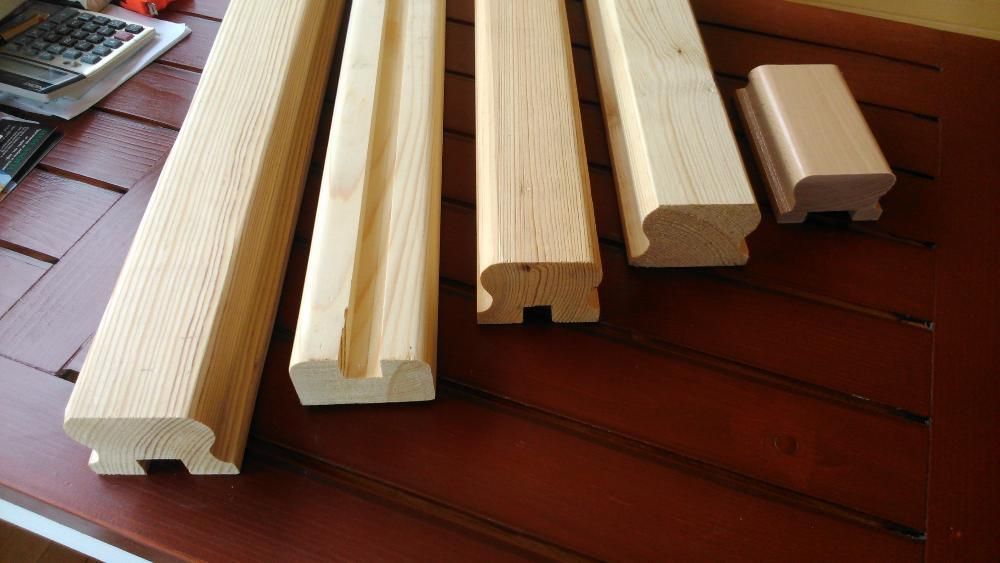 Дървени заготовки: первази, профили, стъпала, ръкохватки
