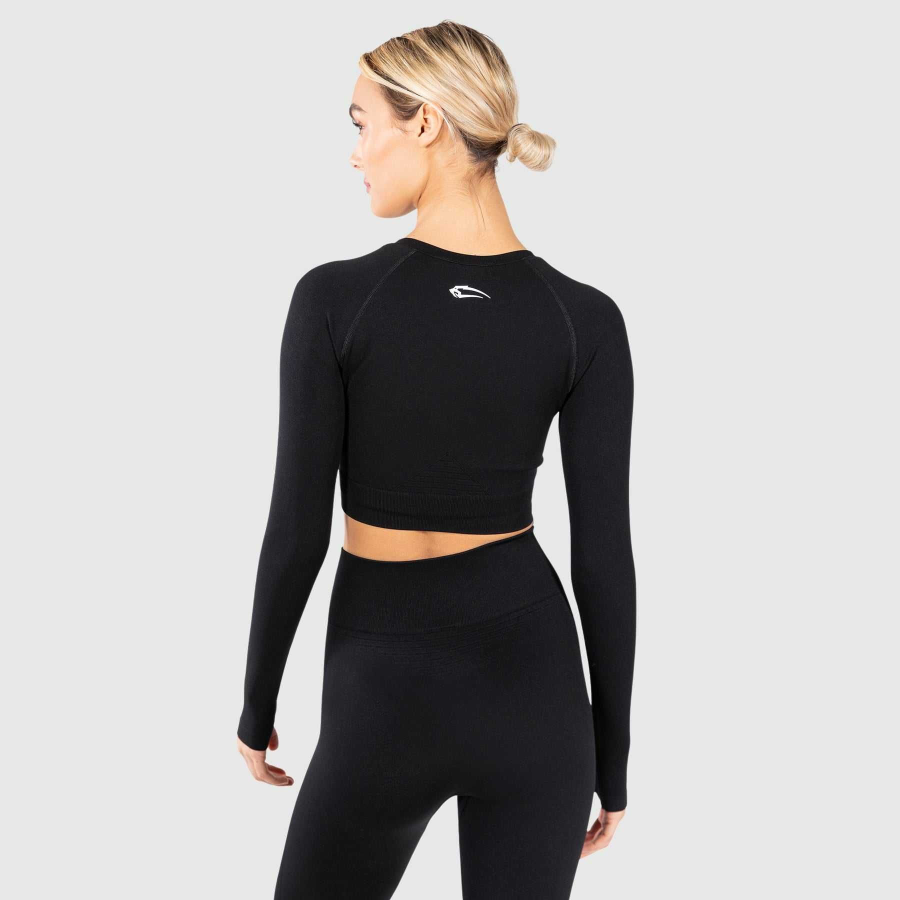 НОВО Smilodox Long Sleeved SEAMLESS CROPPED Top дамски топ - М