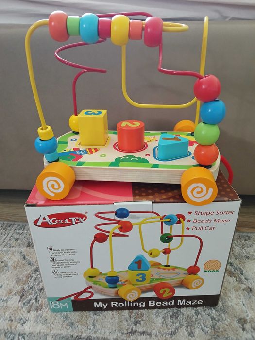 My rolling bead maze pull car