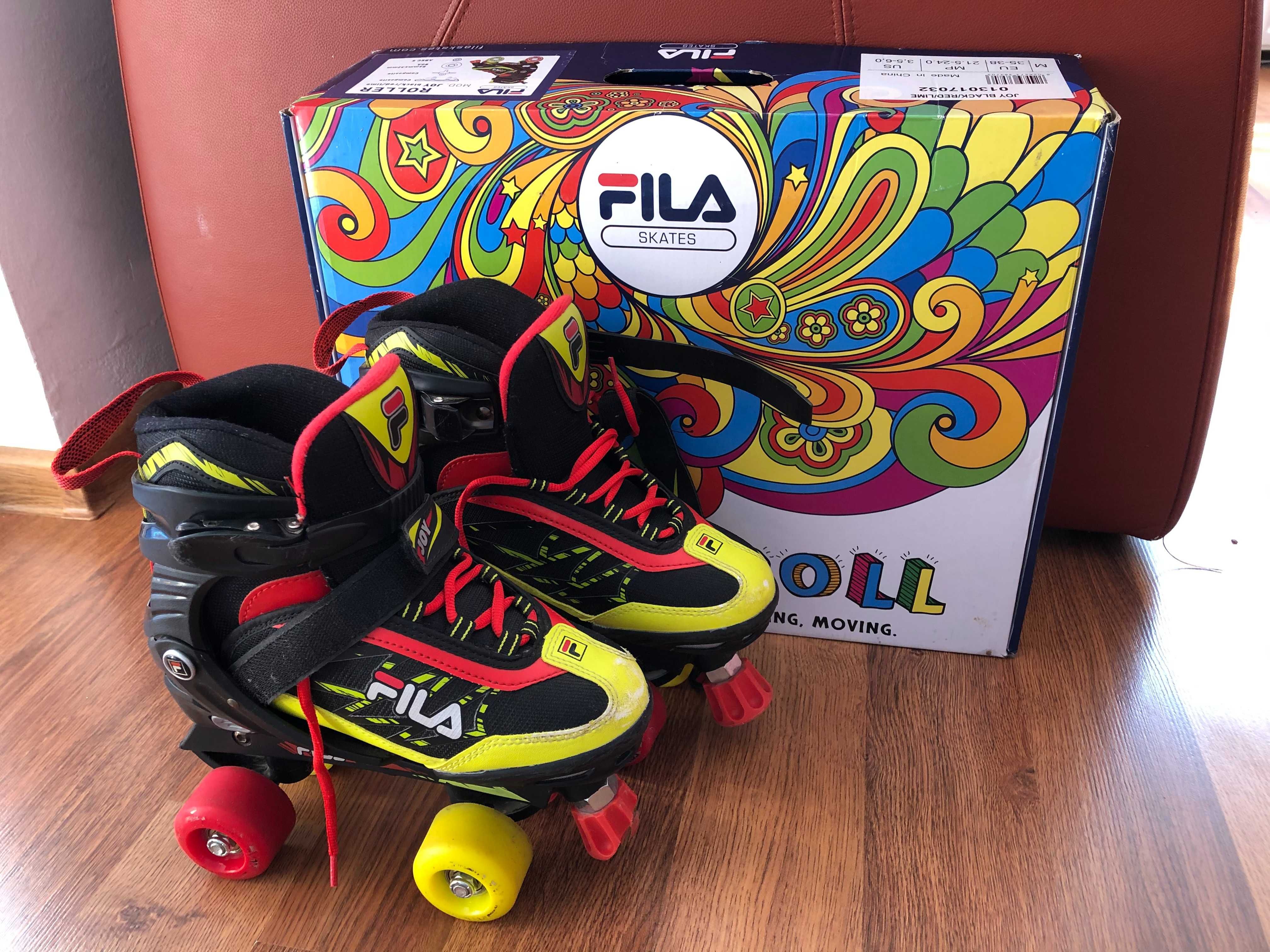 Role Fila Skates Joy Black/Red/Lime marime 35-38