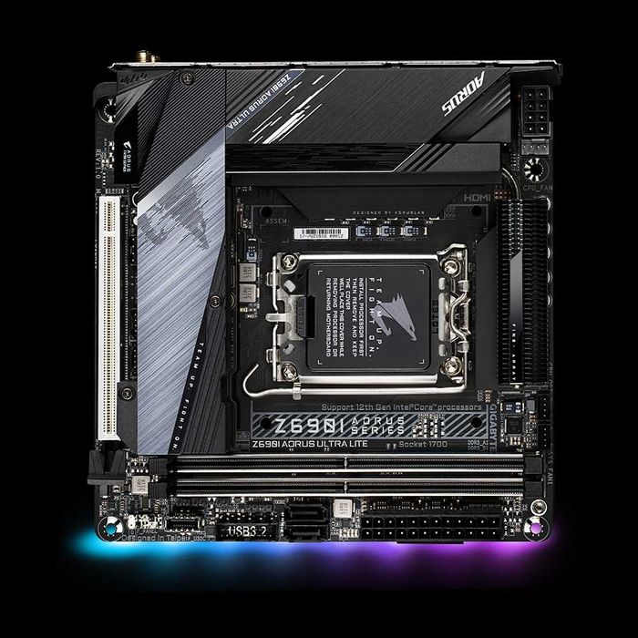 Новая Материнская плата GIGABYTE Z690I AORUS ULTRA LITE. Mini ITX.