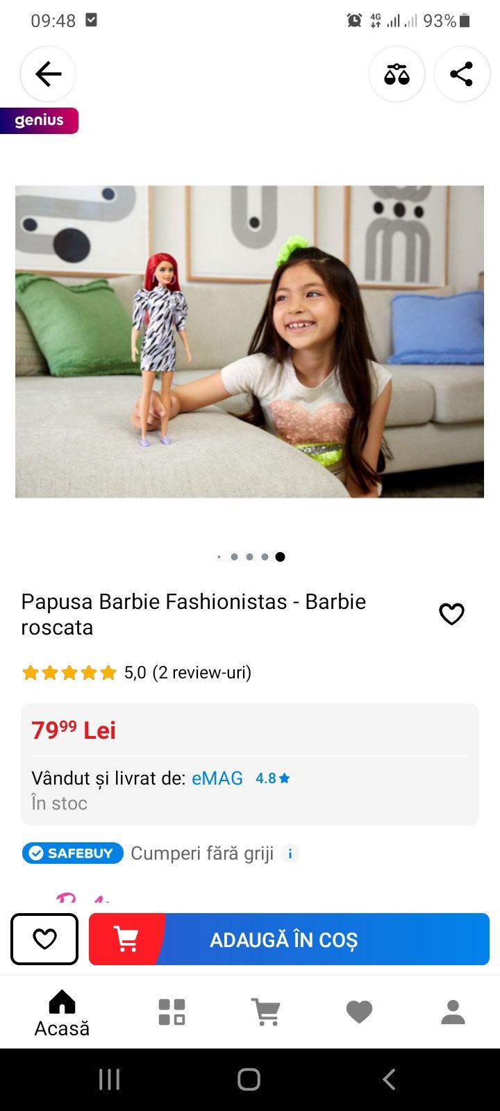 Papusa barbie fashionista ,sigilata(vintage)