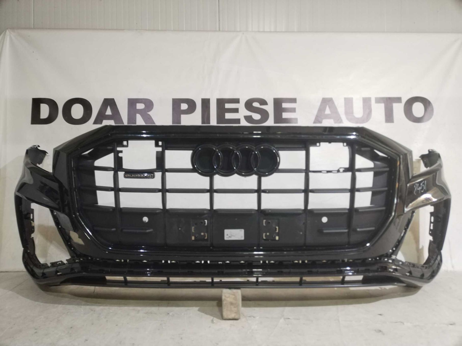 Bara fata Audi Q8, 2018, 2019, 2020, 2021, 2022, 2023, cod origine OE 4M8807437D, cu gauri pentru senzori de parcare (6).