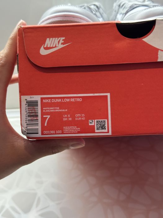 Nike Dunk Low Grey Fog Кецове 40 Размер + Кутия