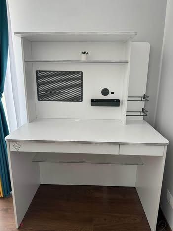 Set birou alb Cilek, 221x147x88 cm – spațios, modern și funcțional