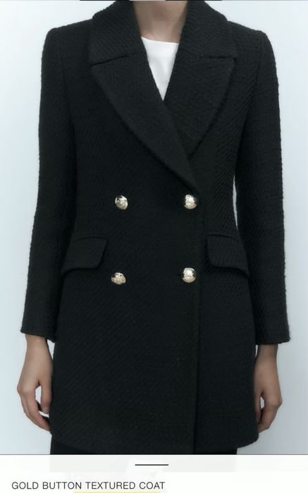 Черно палто Зара