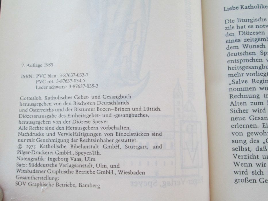 1975 Carte  bisericeasca lb germana