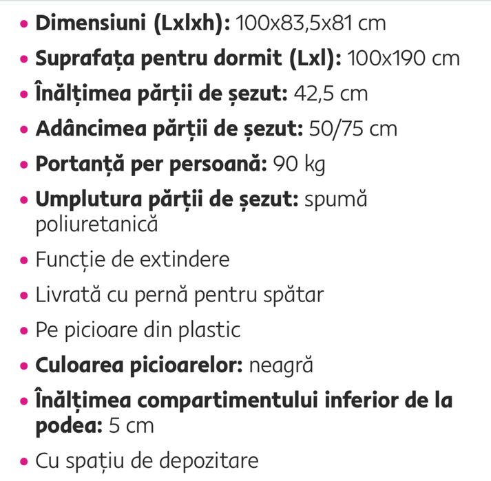 Fotoliu extensibil 1 persoana