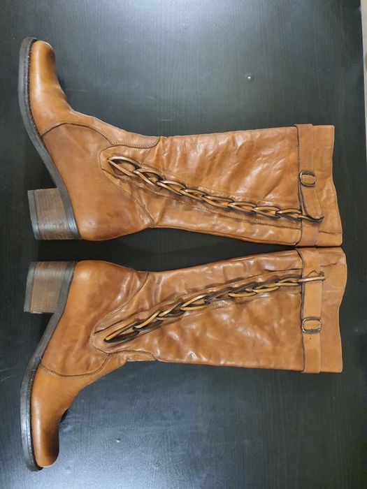 Cizme dama din piele de vițel