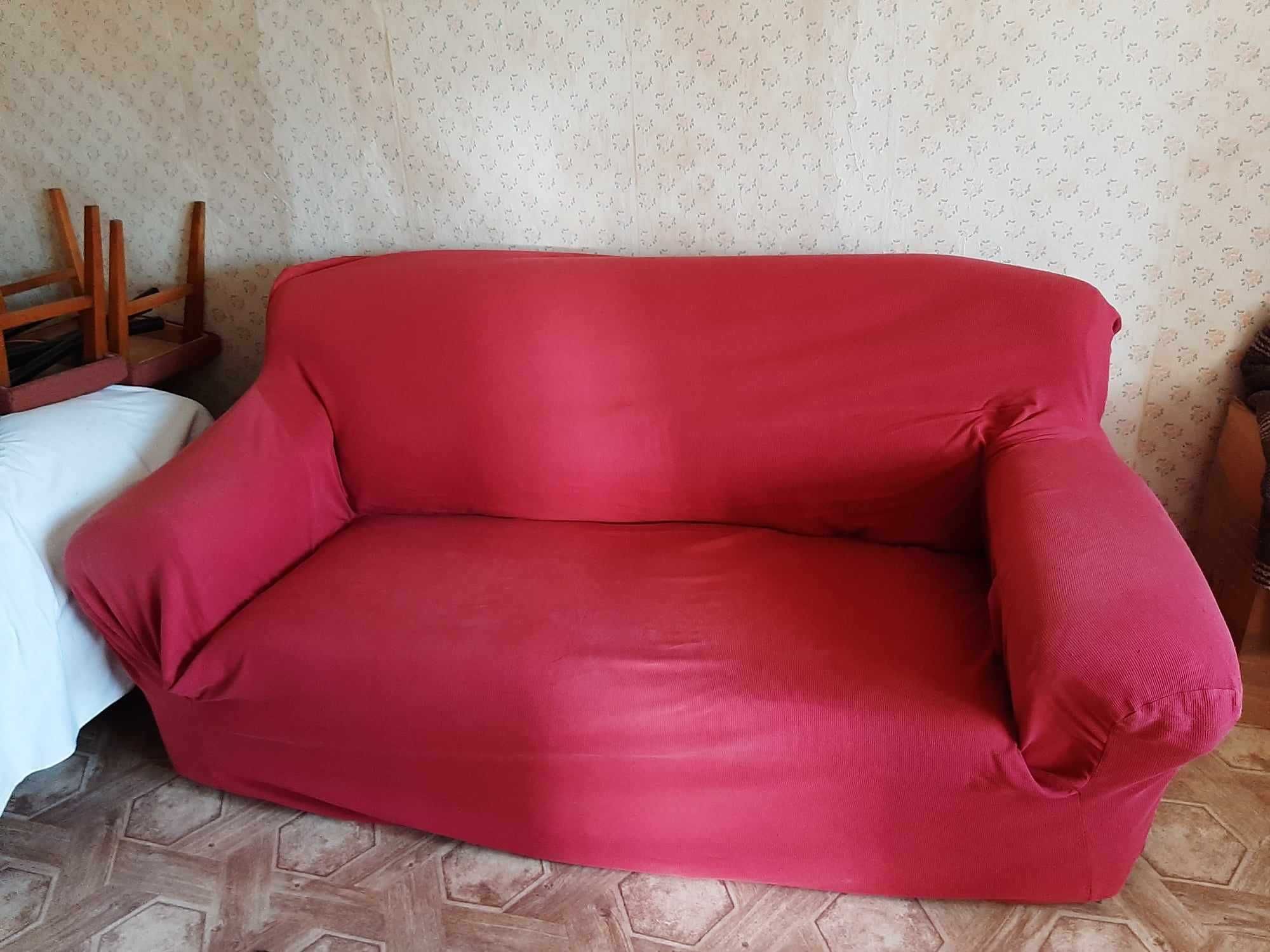 Масивен диван италиански + малък разтегаем диван подарък