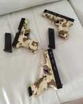 Pistol cu bile Glock Fibra Carbon , Țeavă Otel Arc Spring +bile 500buc