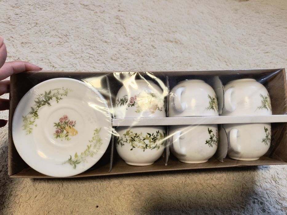 Set cești de cafea Luminarc. Set elegant superb de porțelan - 6 bucăți