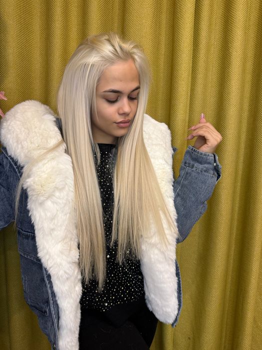 Дамско зимно яке с пух и качулка