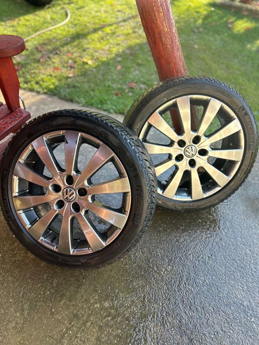 Set 4 Jante Volkswagen R17 cu anvelope Michelin Alpin 5 225/45R17