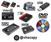 Оцифровка видео-кассет, VHS, VHS-C, MiniDV, Hi8, Digital 8, Кассеты