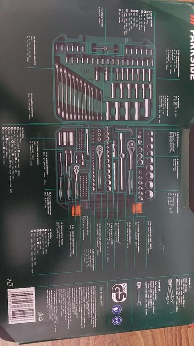 Trusa scule Parkside 216 piese