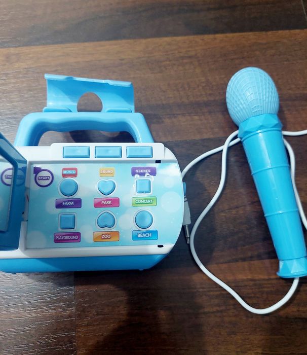 Camera reporter pentru copii, cu microfon, sunete și lumini