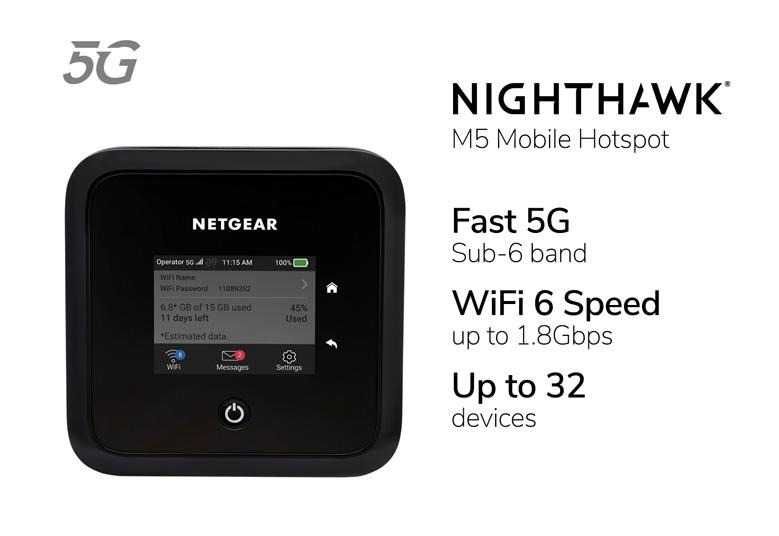 NETGEAR Nighthawk M5 5G WiFi 6 Mobile Router (MR5200) LTE