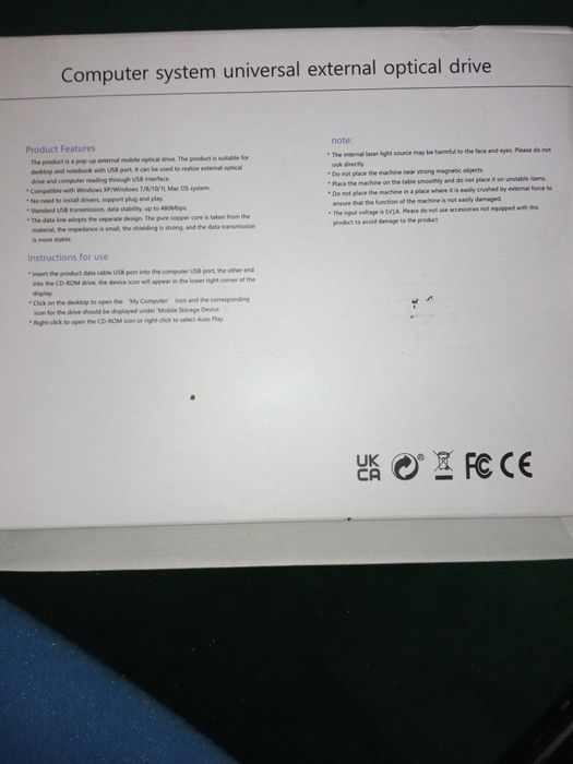 Vând Dvd portabil, 8 în 1,universal extern optical drive.