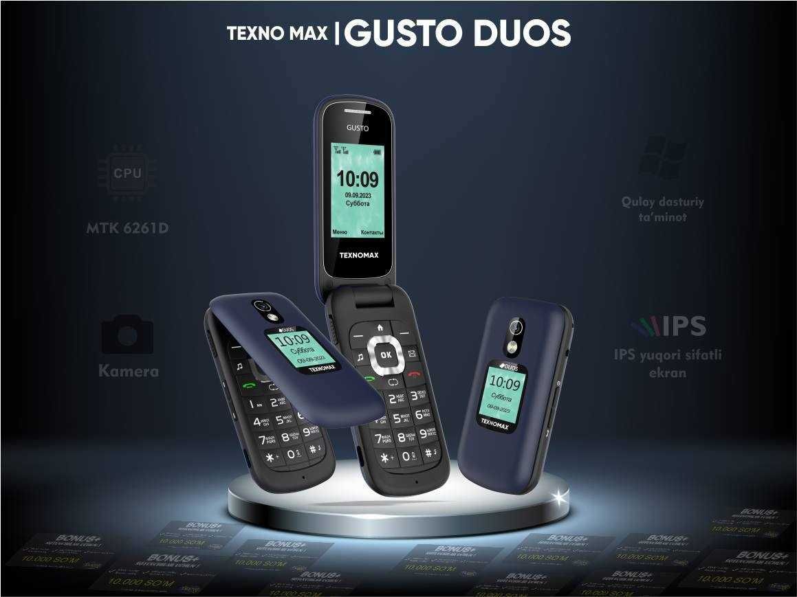 Texno Max Gusto Duos Retro (Новый+Гарантия+Скидка) Legushka New-2024!