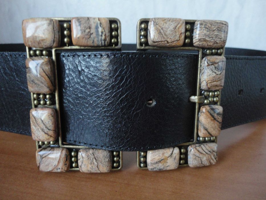 Leatherock USA/дамски колан с яспис