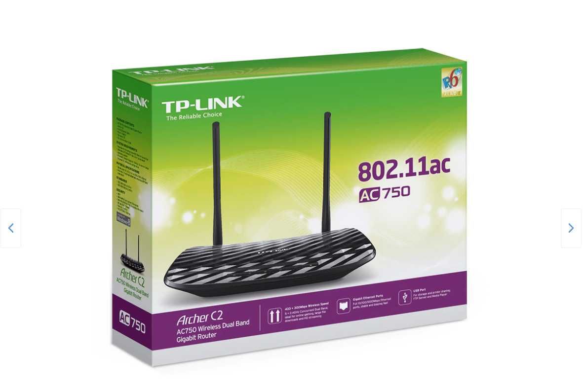 Router Wireless TP-LINK Archer C2, Dual Band, AC750