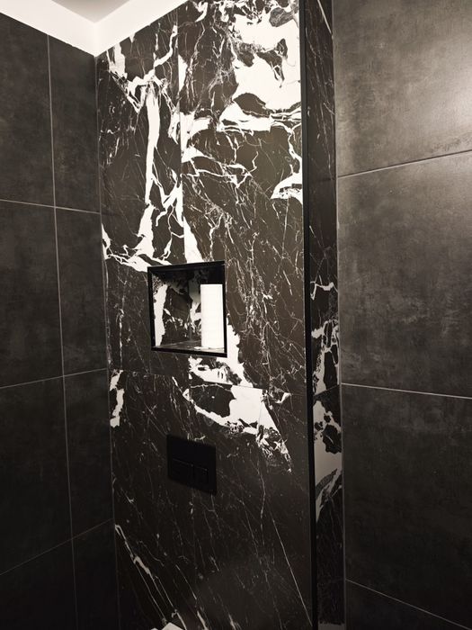 Gresie Neagra inserții albe