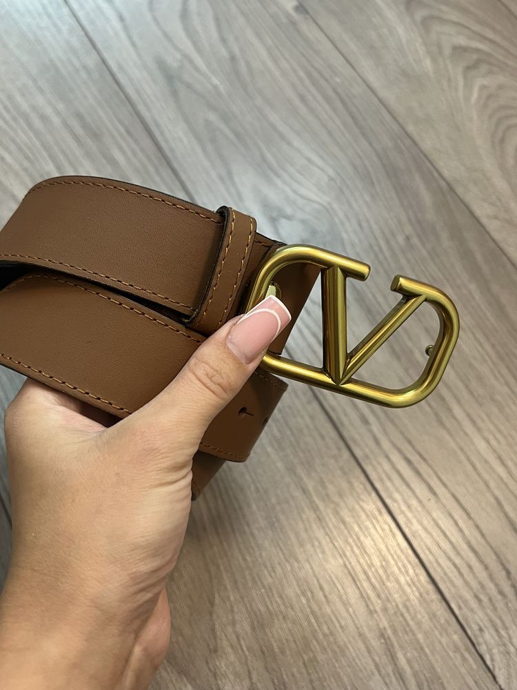 Curea Valentino-poze reale-piele naturală!Gravura interior ștanțată