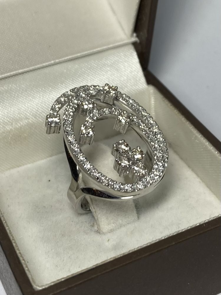 Inel aur alb cu diamante 1.01ct