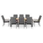 Set mobilier terasă, 8 scaune și masă - GLENDELE MOBEXPERT
