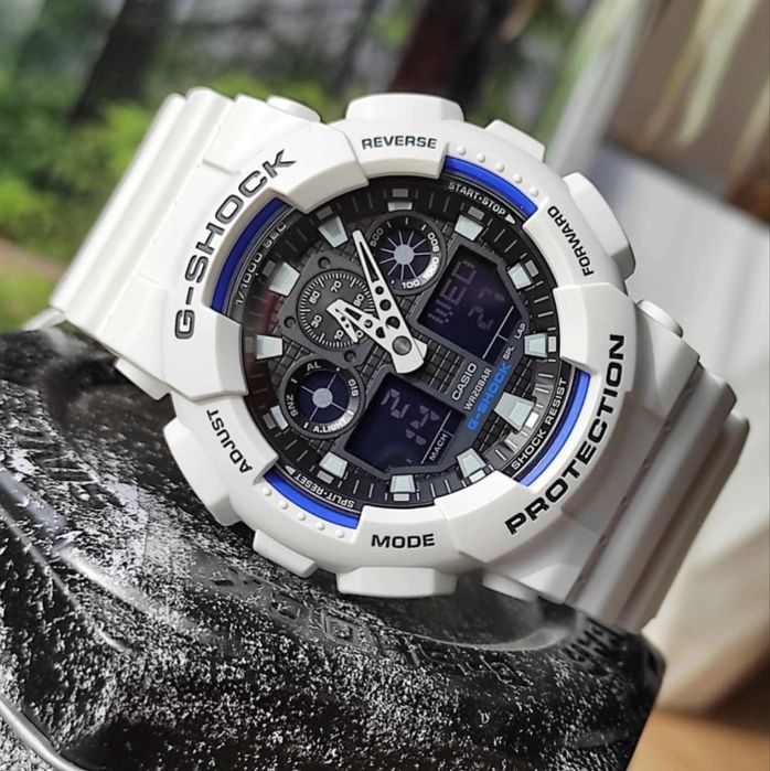 часы Casio G-Shock GA-100L-7AER в белом цвете