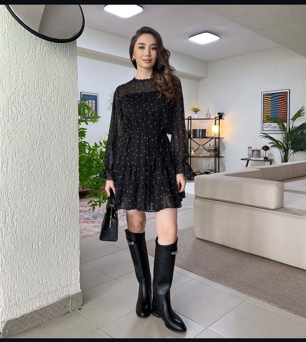 Черное ,короткое платье