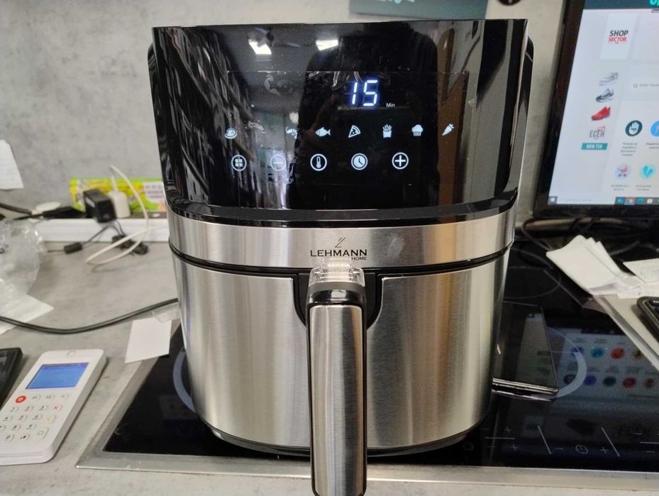 Фритюрник с горещ въздух без мазнина Lehmann Pure Airfryer 1700W 6.5 Л