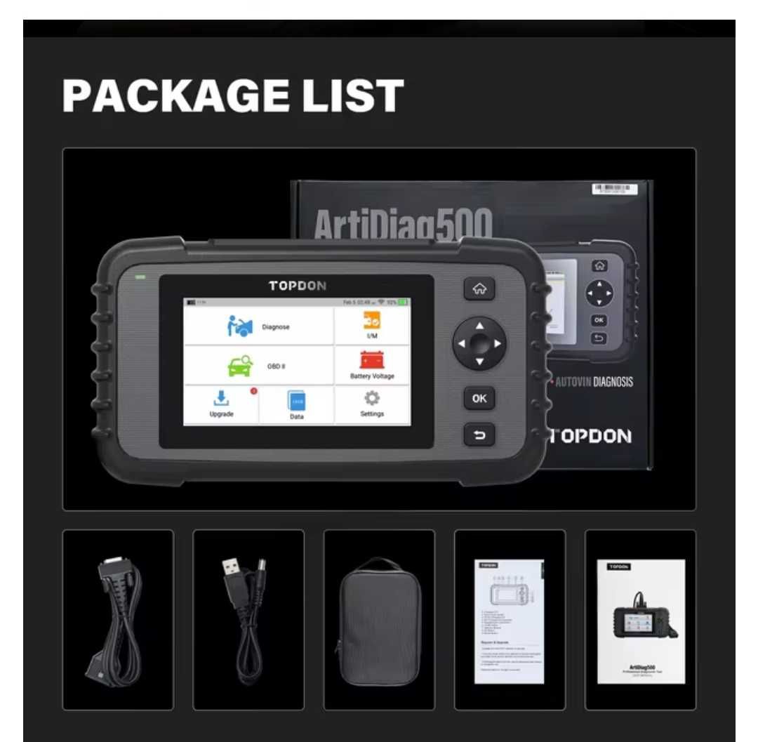 TOPDON ArtiDiag500 всички OBD II Функции