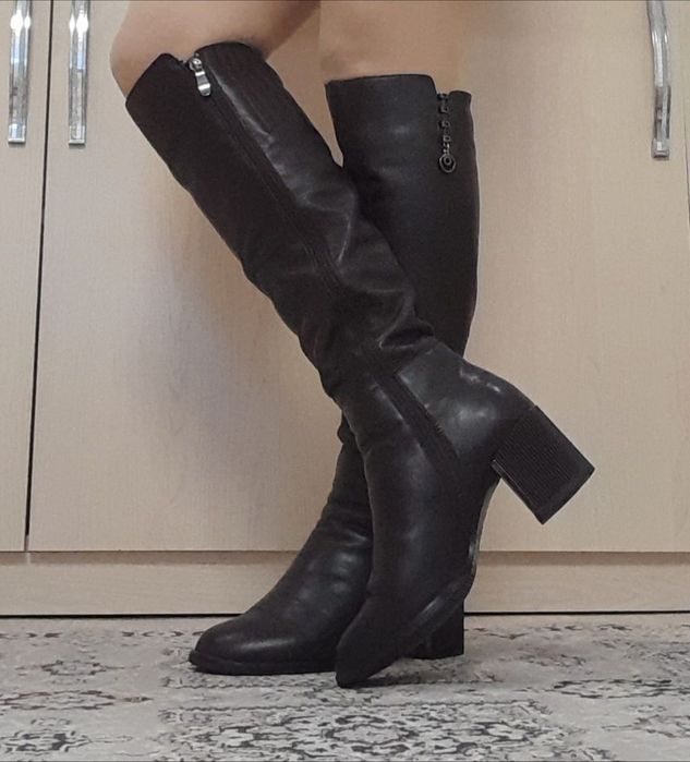 Сапоги зимние, натуральная кожа