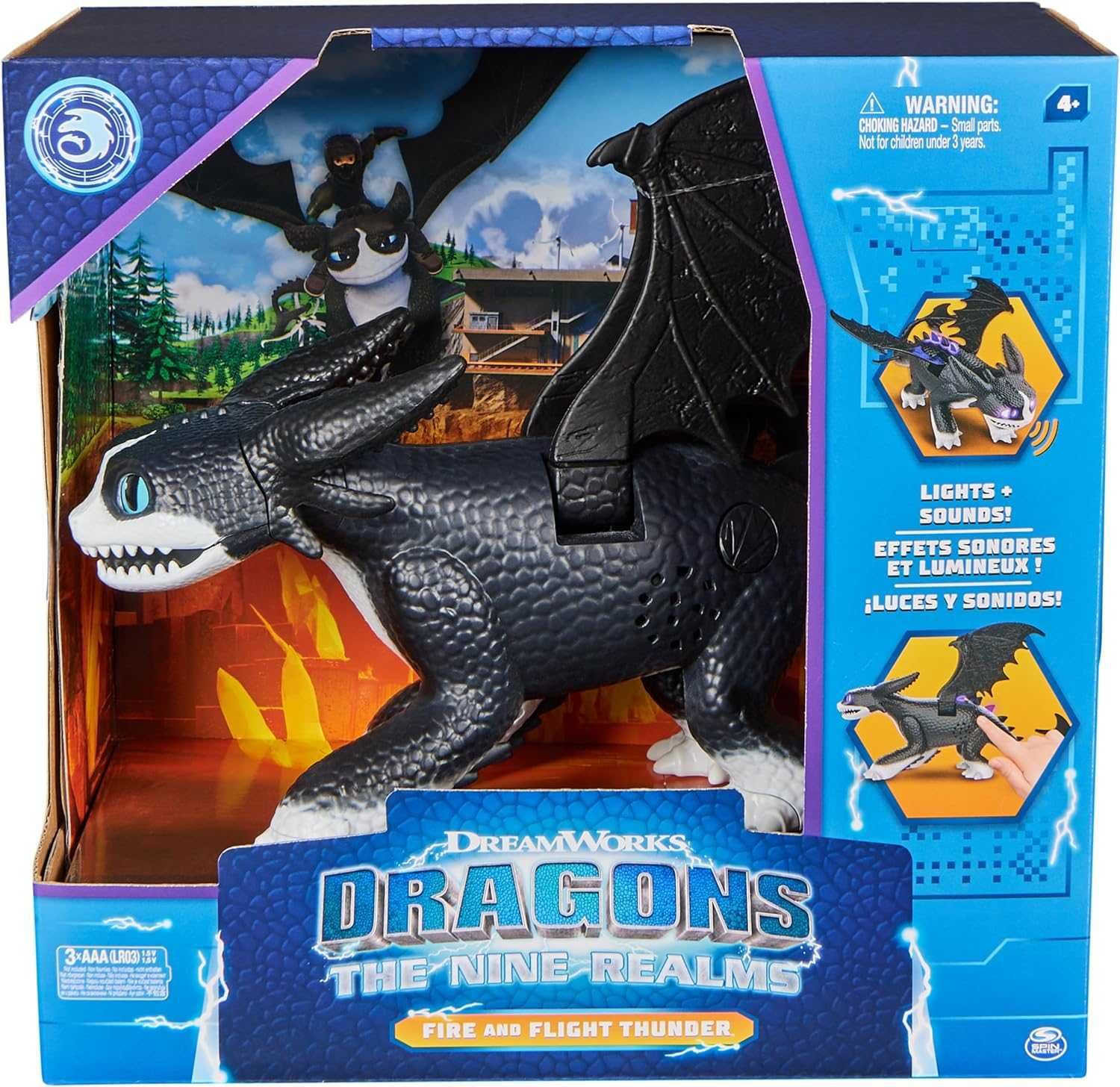 Jucarie Dragon,Dreamworks Dragons Fire and Flight , 30 cm