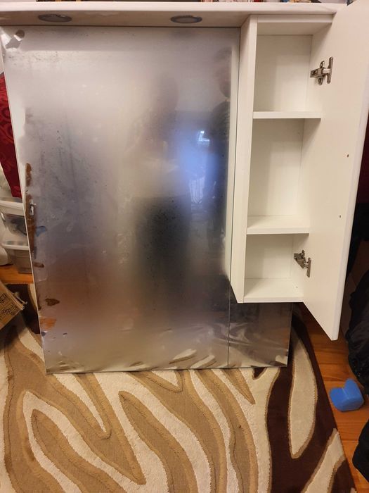 Dulap baie cu oglinda si iluminare, Savini Due Rimini, nou