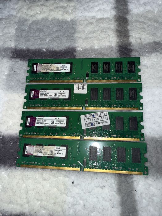 Set 8GB RAM DDR2 4x Kingston KVR 2GB 256M x 64-Bit 800Mhz