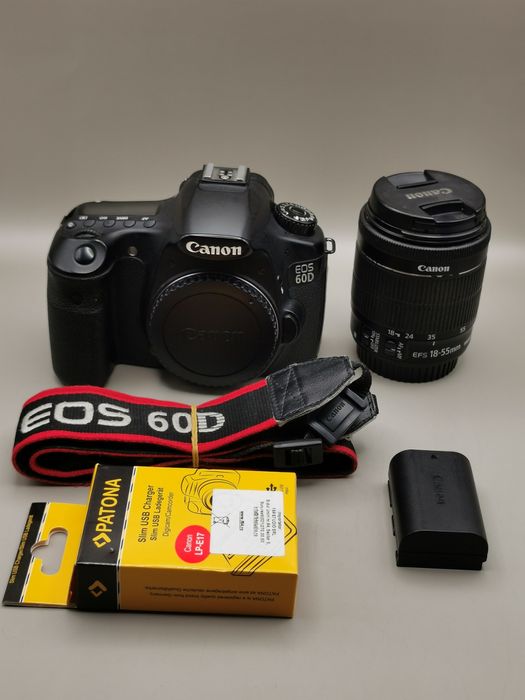 Kit foto canon 60D + obiectiv canon 18-55mm IS STM