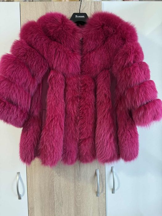 Цикламено палто лисица