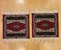 2 Mini carpete persane 33 cm x 33 cm