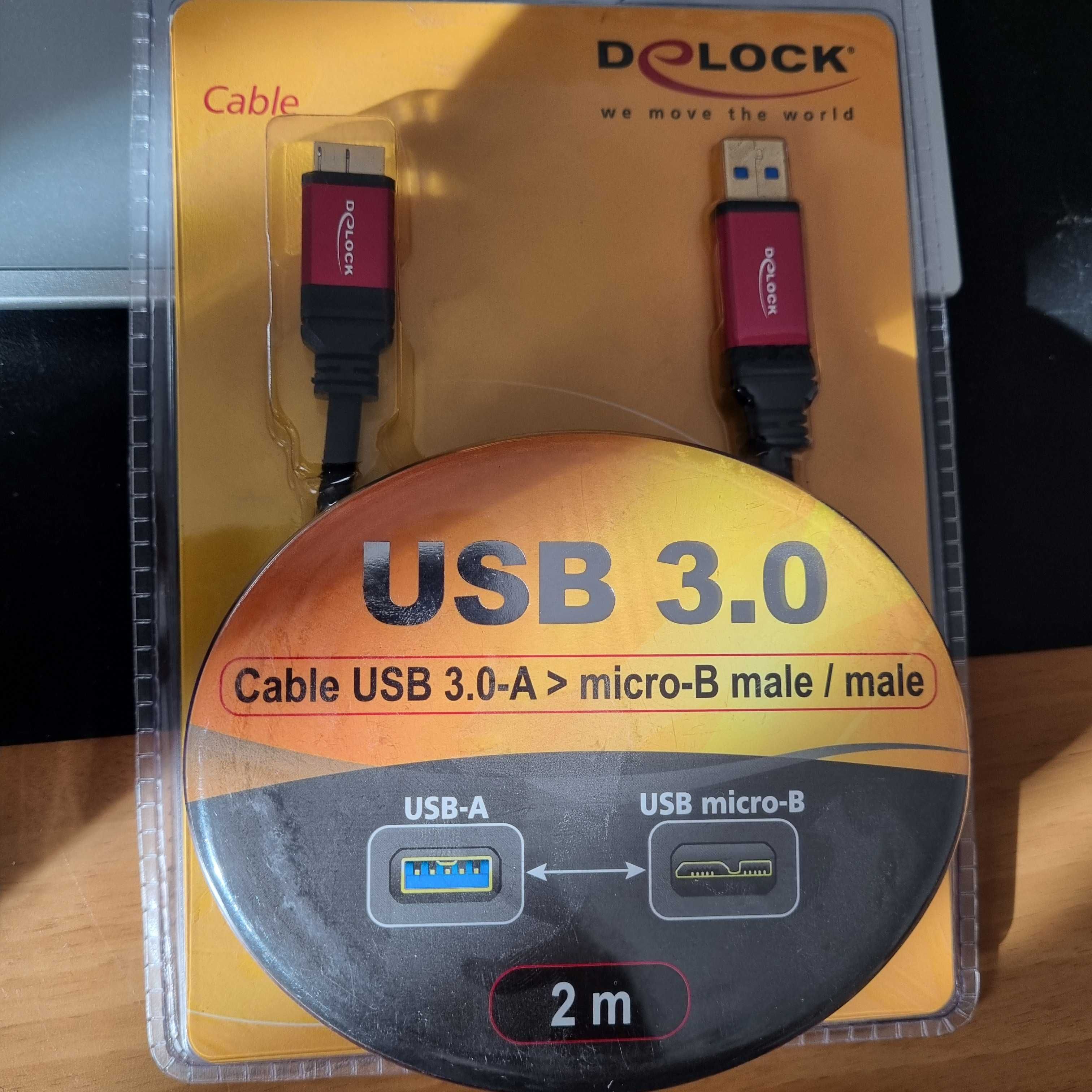 Cablu usb 3.0 la micro usb-b t-t 2m premium, delock 82761