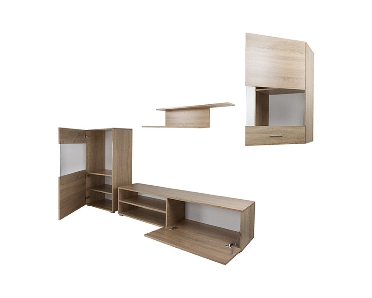 Mobilier living, 250x35x180cm, stejar sonoma