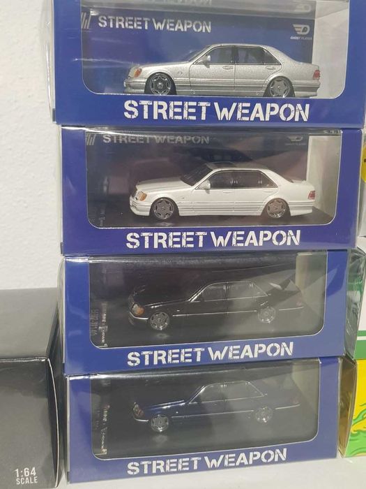 1:64 Street Weapon, Fuji,Zoom, Tarmac, JDM, Mercedes S Classe W140,