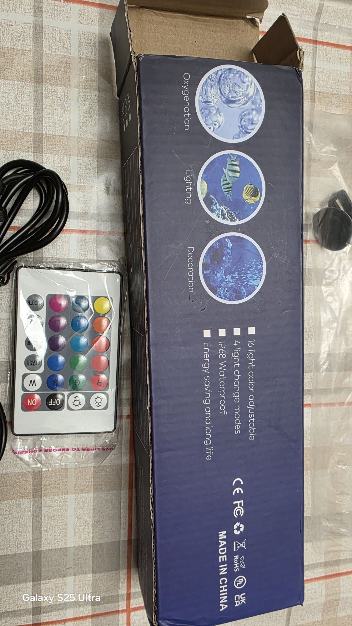 Осветление за аквариум, , LED, IP68, 23 см, черно