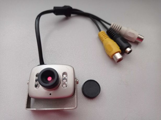 Мини-камера видеонаблюдения CCTV, ИК подсветка + блок питания