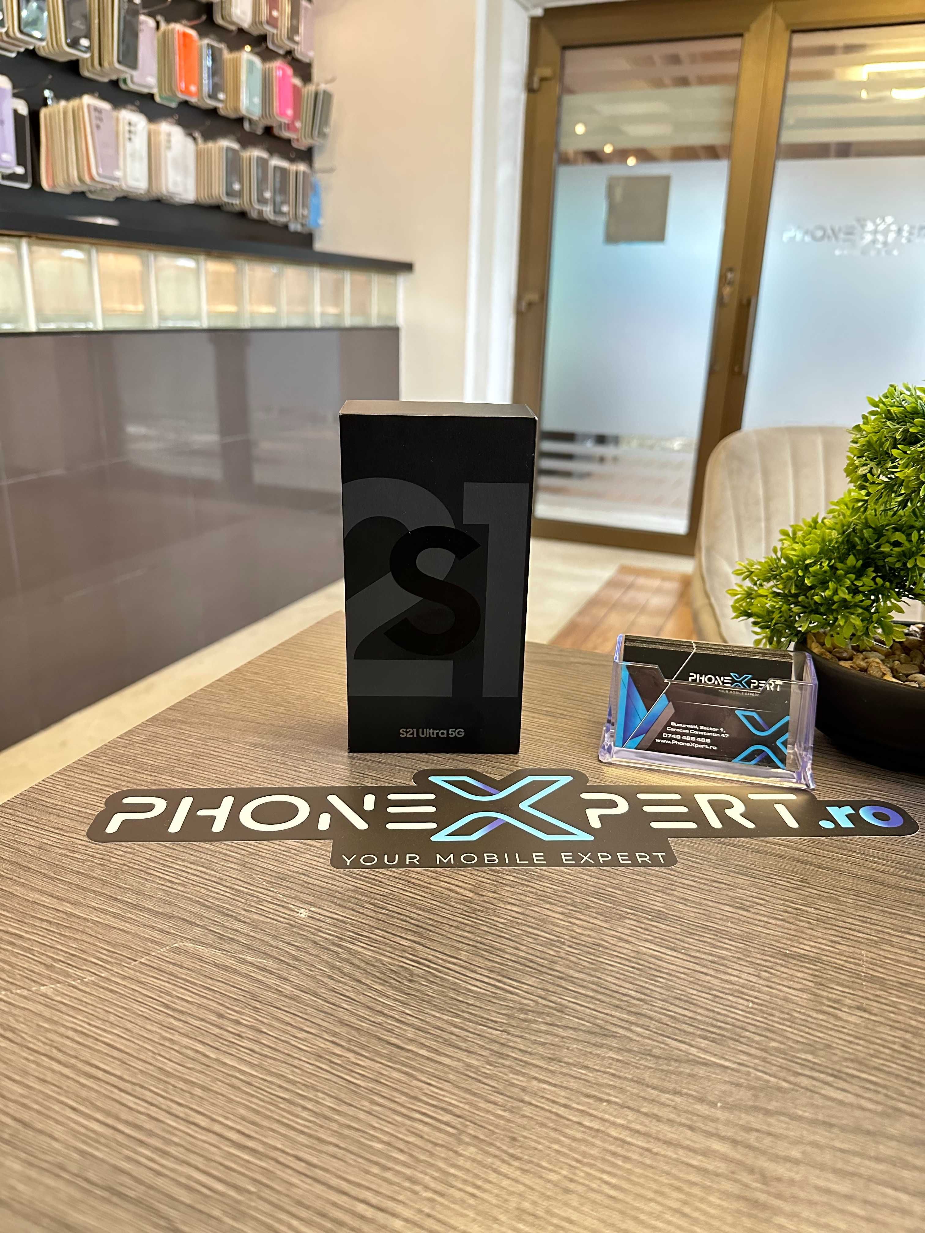 PhoneXpert - Samsung S21 Ultra 256GB Phantom Black - Nou